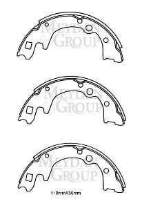 HYUNDAI PORTER KAMYONET- 06/23; ARKA FREN PABUCU (ÇİFT TEKER) (110X55) (DAIWA)