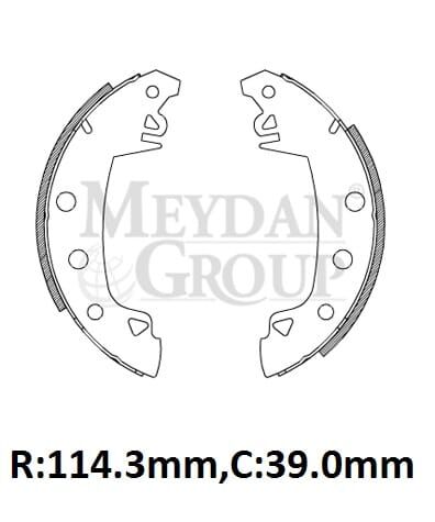 DACIA SOLENZA- 03/06; ARKA FREN PABUCU (110X90X40)(BRAMAX)