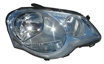 VOLKSWAGEN POLO- 5- 05/09; FAR LAMBASI SAĞ ELEKTRİKLİ/MOTORLU/NİKELAJLI (H7/H1)(TEK FARLI TİP)