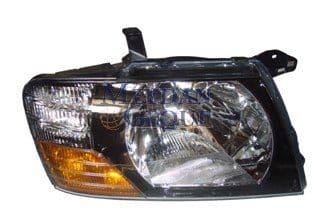 MITSUBISHI PAJERO- 00/03; FAR LAMBASI SAĞ MANUEL SİYAH TİP SARI/BEYAZ SİNYALLİ (FAMELLA)